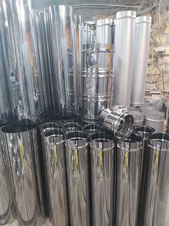 Одностенный дымоход из нержавеющей стали — фото с объекта